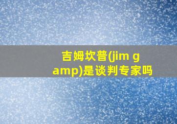 吉姆坎普(jim gamp)是谈判专家吗